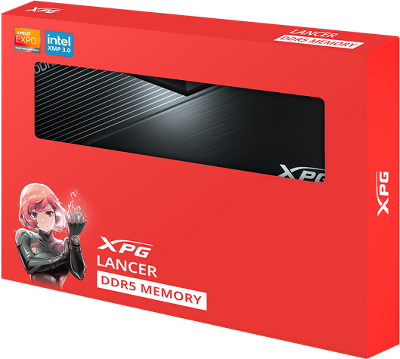 Оперативная память ADATA LANCER DDR5 DIMM 32GB 6400MHz 2*16GB 32-39-39 1.4V BLACK DUAL COLOR BOX