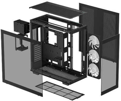 Корпус MidiTower Deepcool CH780 black (ATX, без БП, ARGB, 4xUSB Type-A + USB Type-C) (R-CH780-BKADE41-G-1)
