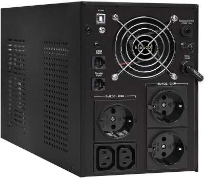 Exegate EX292614RUS ИБП ExeGate SpecialPro UNB-3000.LED.AVR.3SH.2C13.RJ.USB <3000VA/1800W,LED, AVR,3*Schuko+2*C13,RJ45/11,USB, металлический корпус, Black>