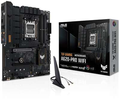 Материнская плата ASUS TUF GAMING A620-PRO WIFI (AM5, ATX, A620, 4xDDR5, RAID, 2xPCI-Ex16, 2xM.2, HDMI+DP) (TUF GAMING A620-PRO WIFI)