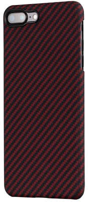 Чехол из арамидного волокна для iPhone 7 Plus/8 Plus Pitaka Aramid MagCase, Black/Red [KI8003S]