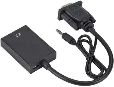 Переходник аудио-видео Premier 5-982-0.15 VGA (m)/HDMI (f)/Jack 3.5 (f) 0.2м. черный