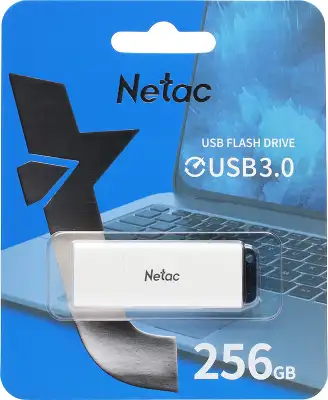 Модуль памяти USB3.0 Netac U185 256 Гб белый [NT03U185N-256G-30WH]