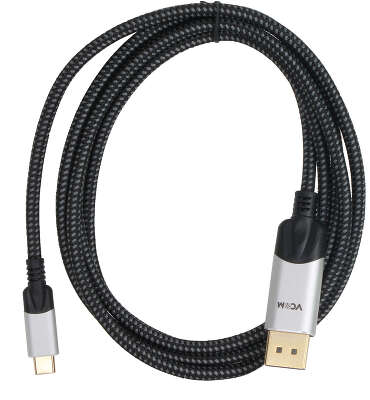 Кабель USB 3.1 Type-C(m)-DisplayPort(m), 1.8м, черный VCOM Premium (CU422MCV-1.8M)