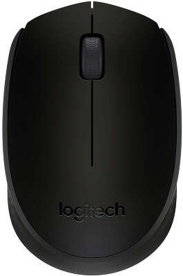 Мышь беспроводная Logitech B170 black (USB, for Business, 1000 dpi, 3but) (910-004659)