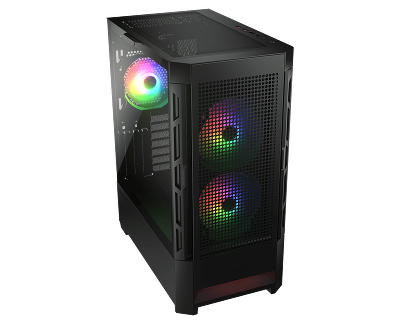 Корпус COUGAR Airface RGB, черный, ATX, Без БП (CGR-5ZD1B-AIR-RGB)