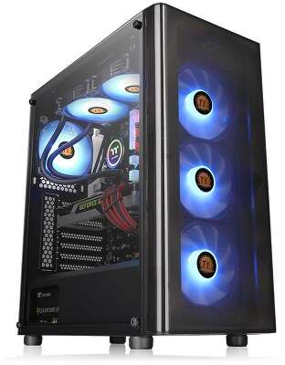 Корпус Thermaltake V200 TG RGB CA-1K8-00M1WN-01 Black/Win/SPCC/Tempered Glass*1/120mm RGB Fans*3 + 120mm Standard CA-1K8-00M1WN-01 Fan*1/MB Sync (874398)