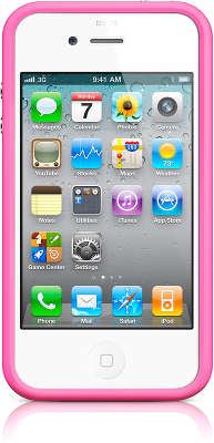 Чехол Apple iPhone Bumper Pink для iPhone 4S [MC669]