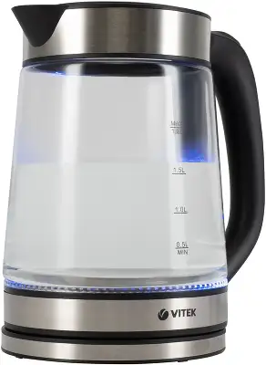 Чайник электрический Vitek VT-1179 1.8л. 2200Вт серебристый корпус: стекло/металл