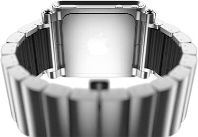 Чехол-браслет LunaTik Lynk Multi-Touch Watch Band для iPod nano 6G, серебристый [LKSLV-010]