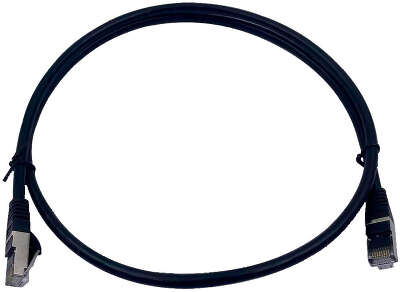 Патч-корд Buro BU-7-1M STP 4 пары cat.7 CCA molded 1м черный RJ-45 (m)-RJ-45 (m)