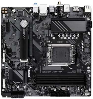 Материнская плата GIGABYTE B650M D3HP AX (AM5, mATX, B650, 4xDDR5, 1xPCI-Ex16, 2xM.2, DP+HDMI, RTL) (B650M D3HP AX)