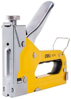 Мебельный степлер Deli DL1313 3-в-1. Для скоб 4-14мм D/U/T-типов. 0,6 кг. Полностью стальная конструкция