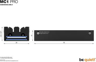 Радиатор для SSD be quiet! MC1 Pro, M.2 2280