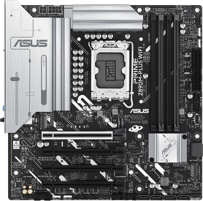 Материнская плата ASUS PRIME Z890M-PLUS WIFI, LGA1851, Z890, 4*DDR5, 6*SATA, 3*M.2, 5*USB 3.2, 4*USB 2.0, Type-C, 3*PCIx16, HDMI+DP, mATX; 90MB1J80-M0EAY0