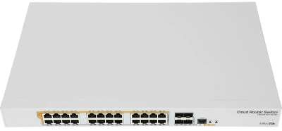 MikroTik CRS328-24P-4S+RM Коммутатор с поддержкой PoE, 802.3af/at, 4 SFP+, 24 x 1000Mbit