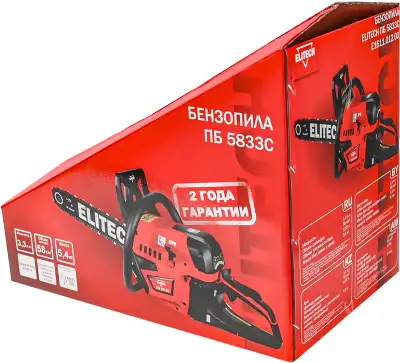 Бензопила Elitech ПБ 5833C (E1611.012.00) 2400Вт 3.3л.с. дл.шины:18" (45cm) (205454)
