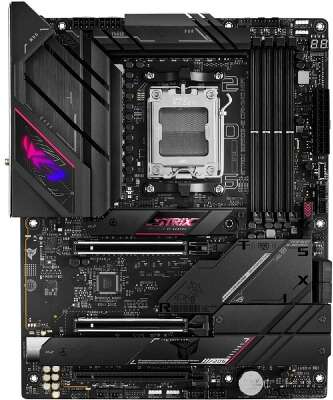 ASUS ROG STRIX B650E-E GAMING WIFI (Socket AM5, ATX, 4xDDR5(128GB), DP/HDMI, 2xPCIe 5.0x16/1xPCIe 4.0x16, 1xLAN (2.5GbE), Wi-Fi 6E, BT, 4xSATA 6Gb/s, 4xM.2, 2xType-C, 6xUSB 3.2, 4xUSB 2.0)