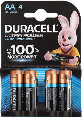 Комплект элементов питания AA Duracell Ultra Power (4 шт в блистере)