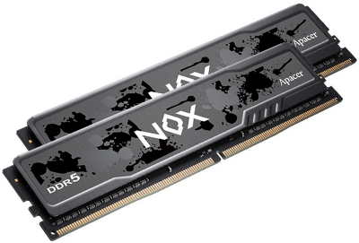 оперативная память Apacer DDR5 32GB 5600MHz DIMM NOX Black Gaming Memory (PC5-44800) CL40 1.25V (Retail) 2048*8 Kit (2x16GB) Heat Sink (Retail) 3 years (AH5U32G56C522MBAA-2)