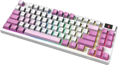 Клавиатура беспроводная Keyboard MSI FORGE GK600 TKL, Wireless, Mechanical Linear Switches, RGB LED, 4000mA/h, Violet