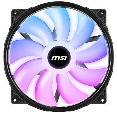 Вентилятор MSI MAG MAX F20A-1, 1000rpm, 25 дБ, 4-pin PWM + 3-pin 5V ARGB, 1шт, ARGB