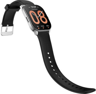 Смарт-часы Amazfit Pop 3S A2318 1.96" AMOLED корп.серебристый рем.черный (6972596107095)