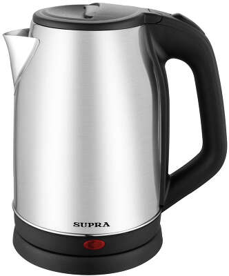 Чайник Supra KES-1842S 1.8л. черный/нержавеющая сталь (корпус: нержавеющая сталь)