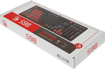 Клавиатура A4Tech Bloody S98 Sports Red BLMS Plus механическая красный/черный USB for gamer LED (S98 SPORTS RED BLMS RED PLUS)