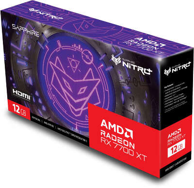 Видеокарта Sapphire AMD Radeon RX 7700 XT NITRO+ Gaming OC 12Gb DDR6 PCI-E 2HDMI, 2DP