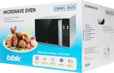 Микроволновая Печь BBK 23MWC-982S/SB-M 23л. 900Вт серебристый