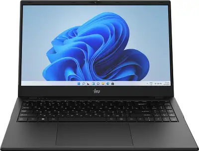 Ноутбук IRU Planio 15ING N-series N100 8Gb SSD256Gb Intel UHD Graphics 15.6" IPS FHD (1920x1080) FreeDOS black WiFi BT Cam 6000mAh (2058911)
