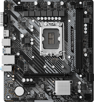Материнская плата ASROCK H610M-HVS/M.2 R2.0, LGA1700, H610, 2*DDR4, 4*SATA, 1*M.2, 2*USB 3.2, 4*USB 2.0, 1*PCIx16, 1*PCIx1, D-Sub+HDMI, mATX
