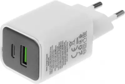 Сетевое зар./устр. Hoco N46 Glorious 20W 3A (PD+QC+AFC) USB-A/Type-C универсальное синий (35318)