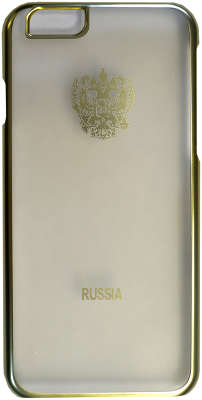 Чехол-накладка для iPhone 6 Plus/6S Plus Modena, Герб РФ, матово-золотистый