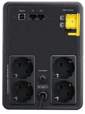Источник бесперебойного питания APC Back-UPS 1600VA/900W, 230V, AVR, 4 Schuko Sockets, USB, 1 year warranty