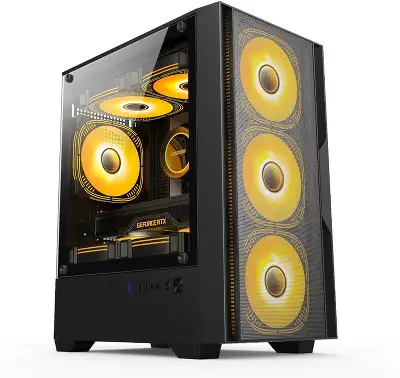 Корпус Accord ACC-ZCU1B черный без БП mATX 5x120mm 2xUSB3.0 1xUSB3.1 audio bott PSU