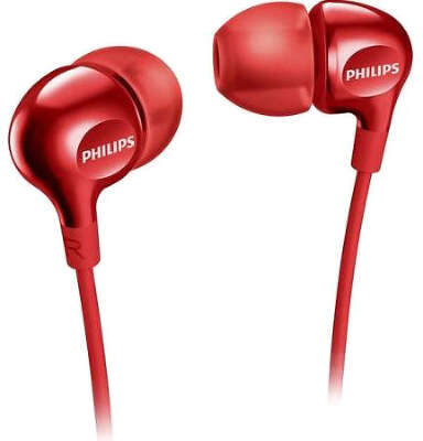 Наушники с микрофоном Philips SHE3555, красные