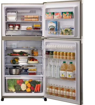 Холодильник Sharp/ Холодильник. 187x82x74 см. 394 + 162 л, No Frost. A++ Серебристый.