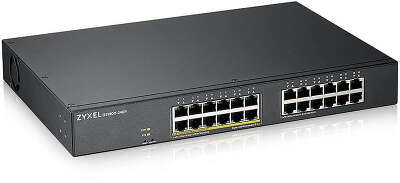 Коммутатор Zyxel GS1900-24EP, rack 19", 24xGE (12xPoE+), бюджет PoE 130 Вт
