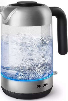 Чайник электрический Philips HD9339/80 1.7л. 2200Вт прозрачный/нержавеющая сталь корпус: стекло/пластик
