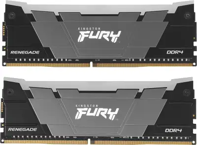 Память DDR4 2x32GB 3200MHz Kingston KF432C16RB2AK2/64 Fury Renegade RGB RTL Gaming PC4-25600 CL16 DIMM 288-pin 1.35В dual rank с радиатором Ret