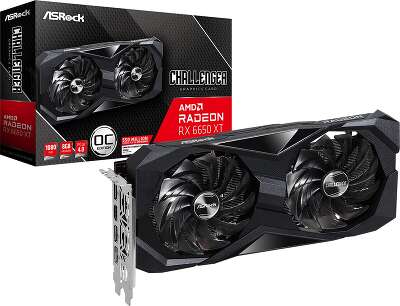 Видеокарта ASRock AMD Radeon RX 6650 XT Challenger D OC 8Gb DDR6 PCI-E HDMI, 3DP