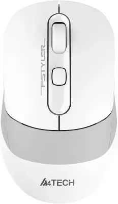 Мышь A4Tech Fstyler FB10C белый/серый оптическая 2000dpi беспров. BT/Radio USB 4but (FB10C GRAYISH WHITE)