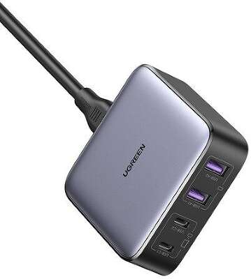 Зарядное устройство UGREEN CD327 (90747) Nexode 65W 2*USB-A+2*USB-C Desktop Fast Charger EU. Цвет: серый