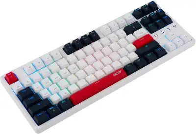 Клавиатура Acer OKR302 механическая белый USB беспроводная BT/Radio Multimedia for gamer для ноутбука LED (ZL.KBDEE.016)