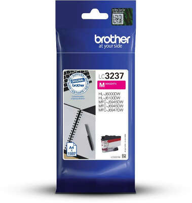 Картридж струйный Brother LC3237M пурпурный (1500стр.) для Brother HLJ6000DWRE1/MFCJ5945DWRE1/MFCJ6945DWRE1