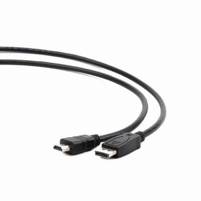 Bion Кабель DisplayPort - HDMI, 20M/19M, однонаправленный конвертор сигнала с DisplayPort в HDMI, 1 м, черный [BXP-CC-DP-HDMI-010]