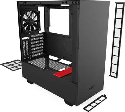 Корпус NZXT H510i Black/red, черный/красный, ATX, Без БП (CA-H510I-BR)