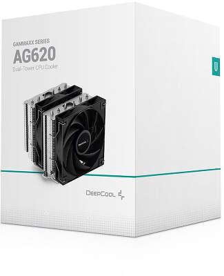 Устройство охлаждения(кулер) Deepcool AG620 Soc-AM5/AM4/1200/1700/1851 черный 4-pin 15-29dB Al+Cu 260W 1300gr Ret (R-AG620-BKNNMN-G-1)